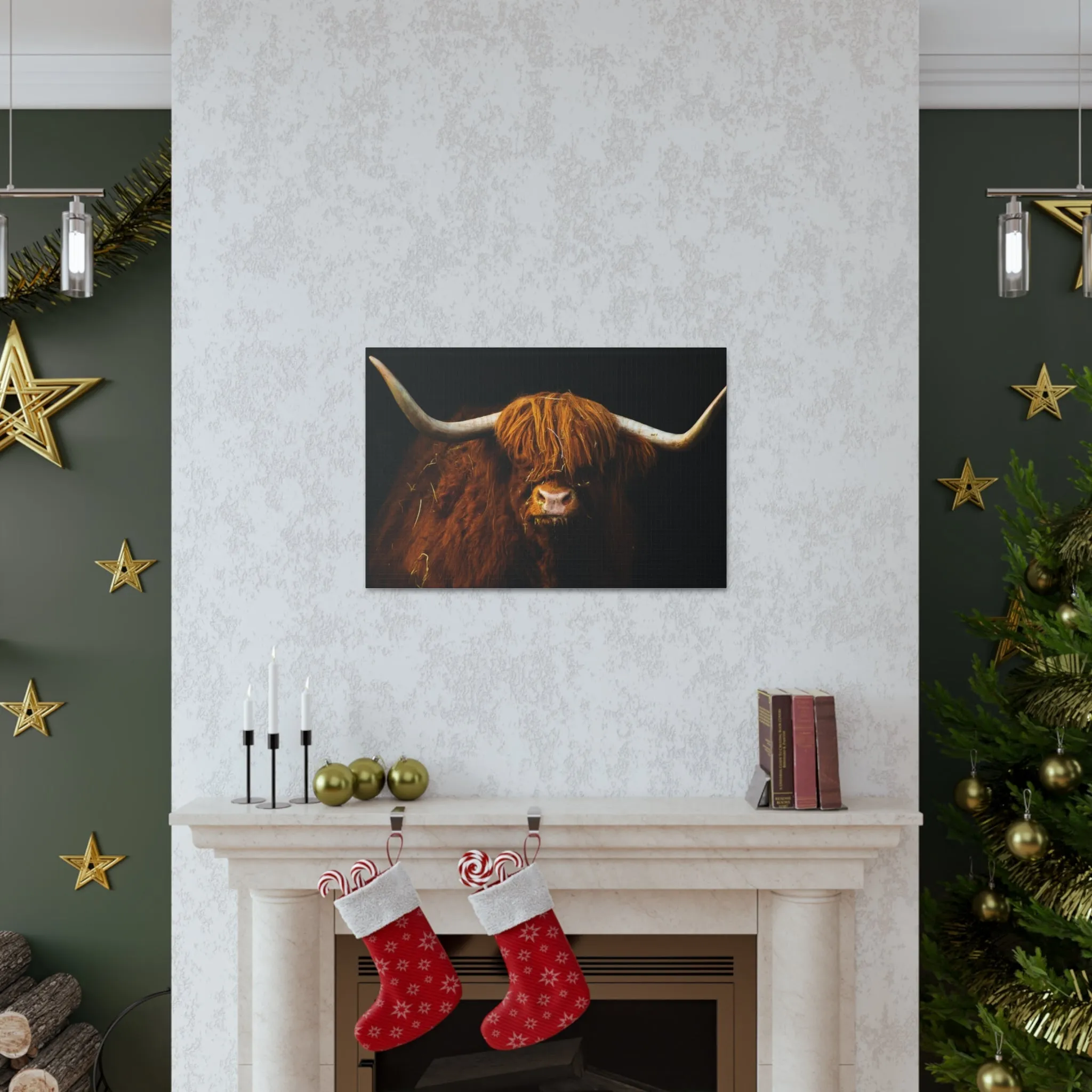 Canvas Gallery Wraps Highland Cow Wall Art