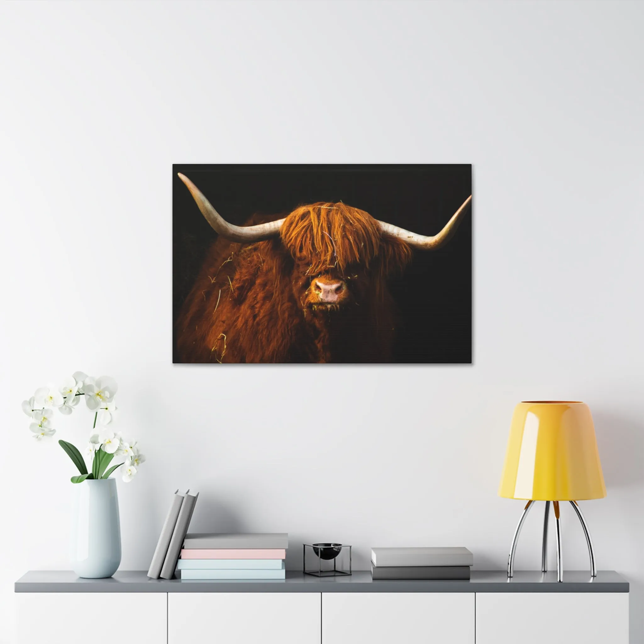Canvas Gallery Wraps Highland Cow Wall Art