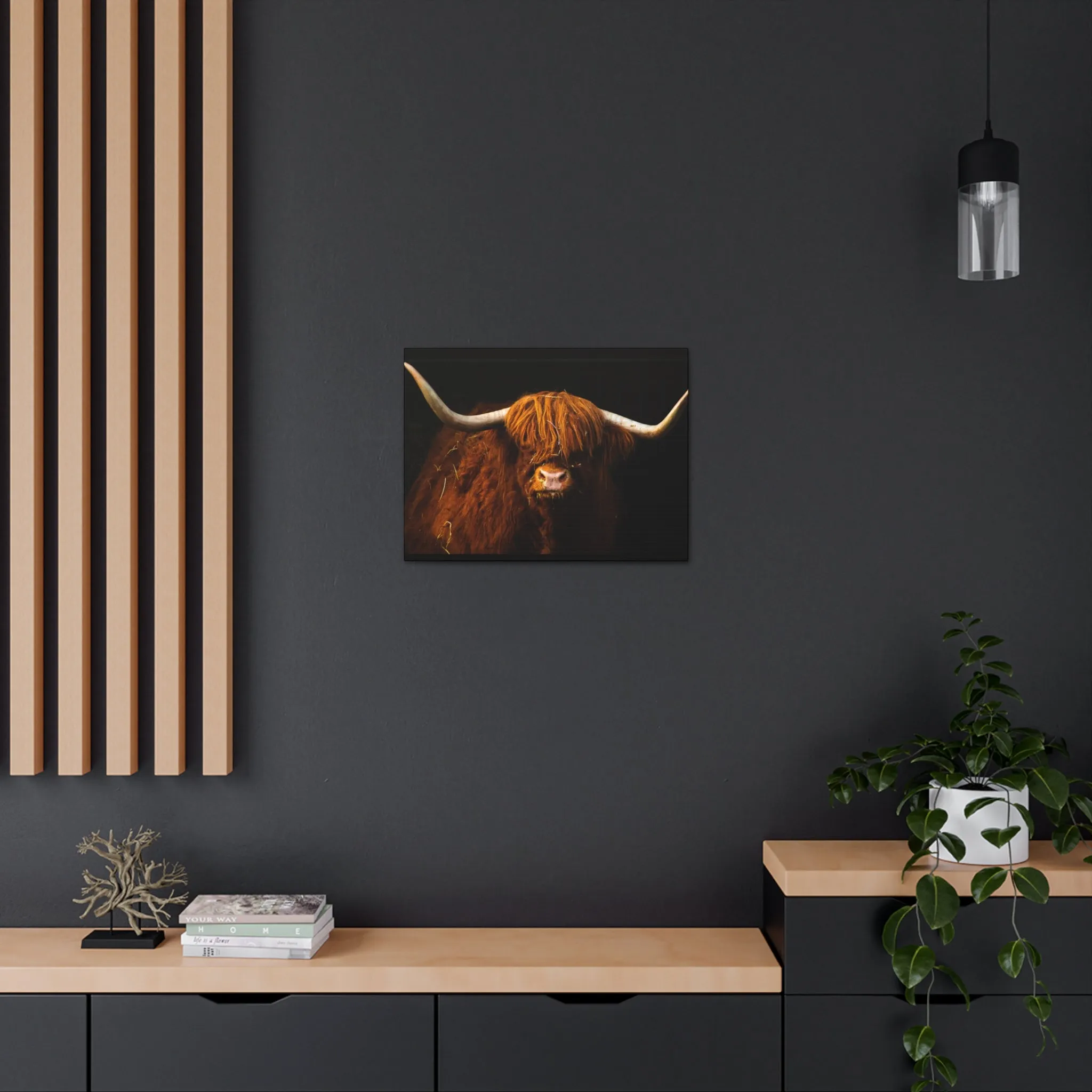 Canvas Gallery Wraps Highland Cow Wall Art