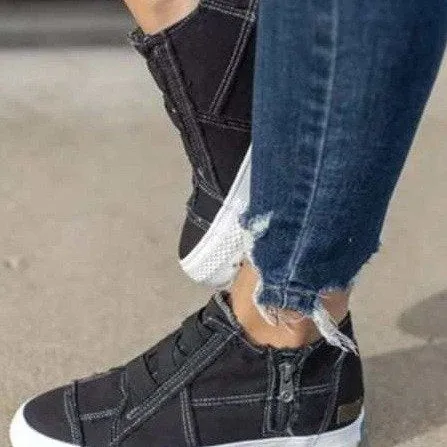 Canvas Shoes Sneakers Large Size Raw Edges