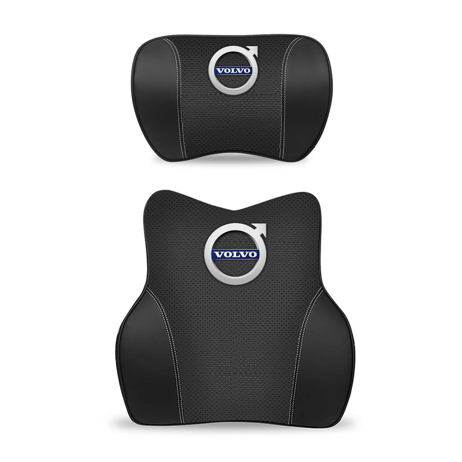Car Headrest Neck Pillow and Lumbar Support Back Cushion Kit, Custom Fit For Your Cars, Memory Foam Erognomic, Car Accessories MY13992