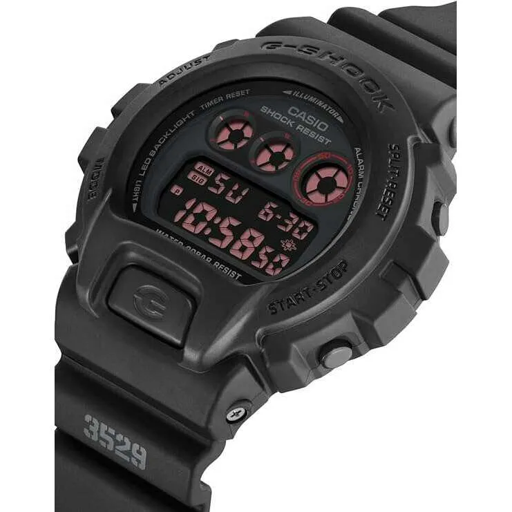 CASIO G-SHOCK DAY-DATE DIGITAL DIAL RESIN STRAP BLACK & RED MEN WATCH DW-6900UMS-1JF