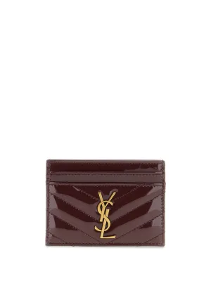 Cassandre patent leather card case