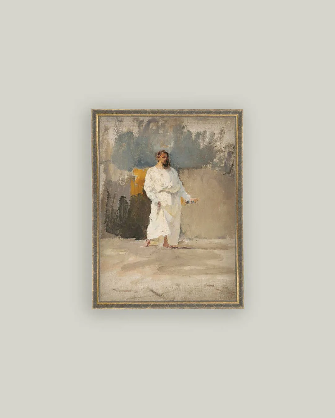 Christ Coming Out Of The Tomb Framed Antique Art
