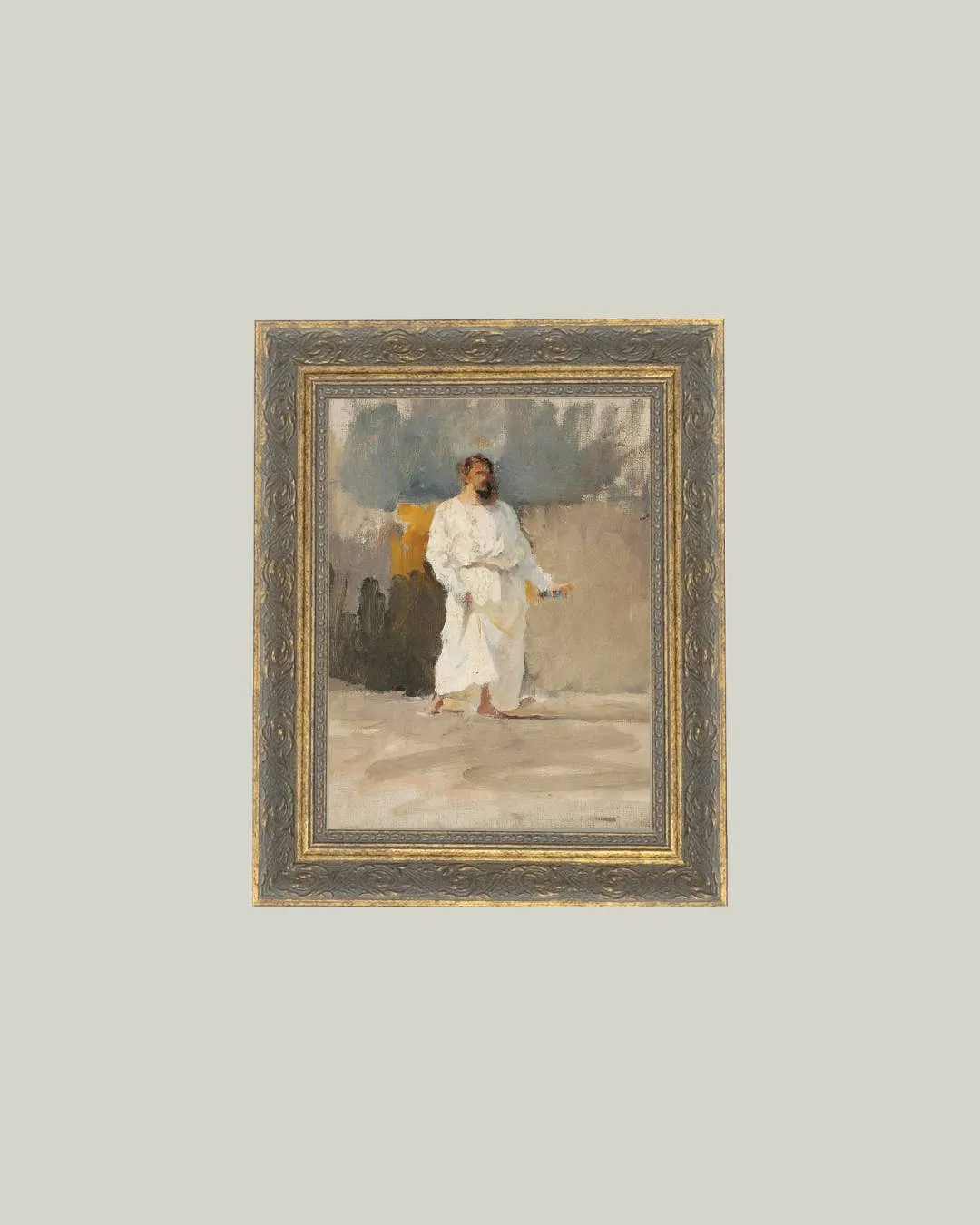 Christ Coming Out Of The Tomb Framed Antique Art