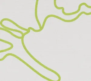 Cloth & Paper Fabric: Capri - Custom Green on White Belgian Linen / Cotton