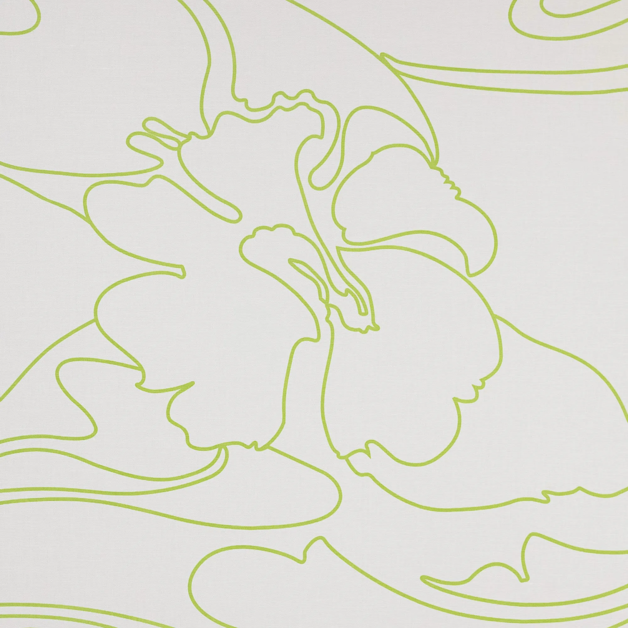 Cloth & Paper Fabric: Capri - Custom Green on White Belgian Linen / Cotton
