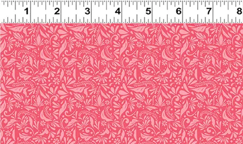 Clothworks Morning Glory Y3559-40 Dark Coral