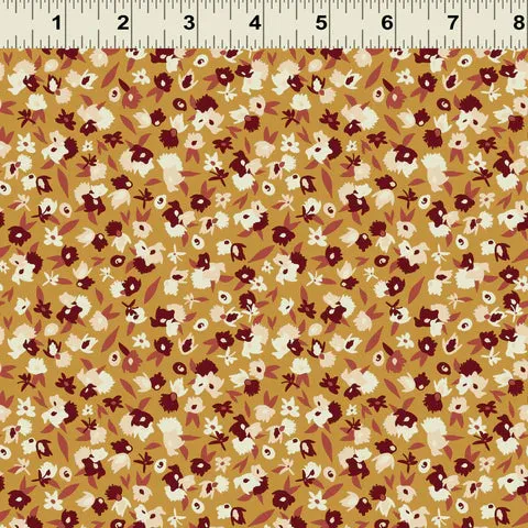 Clothworks Raised Dark Gold Floral Y3418-69