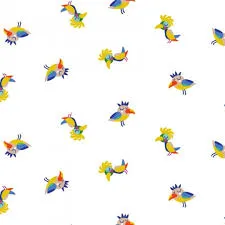 Clothworks Sleepy Time Birds White Y3344-1