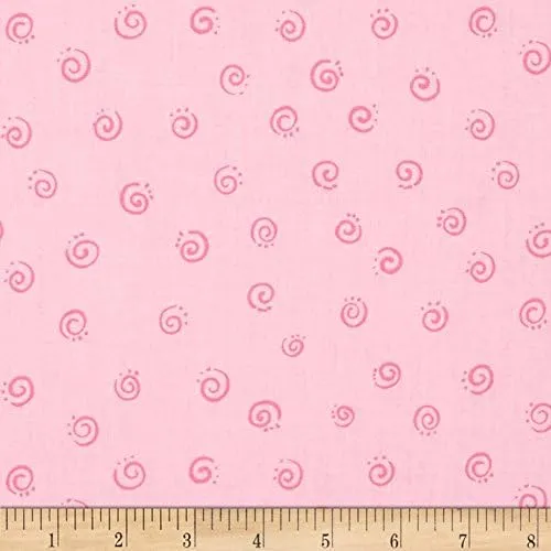 Clothworks World of Susybee Squiggle Pink