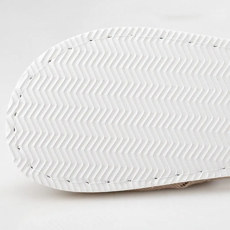 Comfortable and Breathable Four Seasons  Open-Toe Linen Slippers for Home and Spa Use