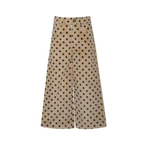 Corduroy Wide Trousers Powder Brown
