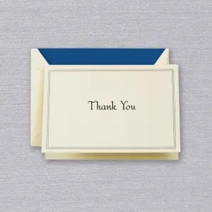Crane and Co. Regent Blue Triple Thank You Note