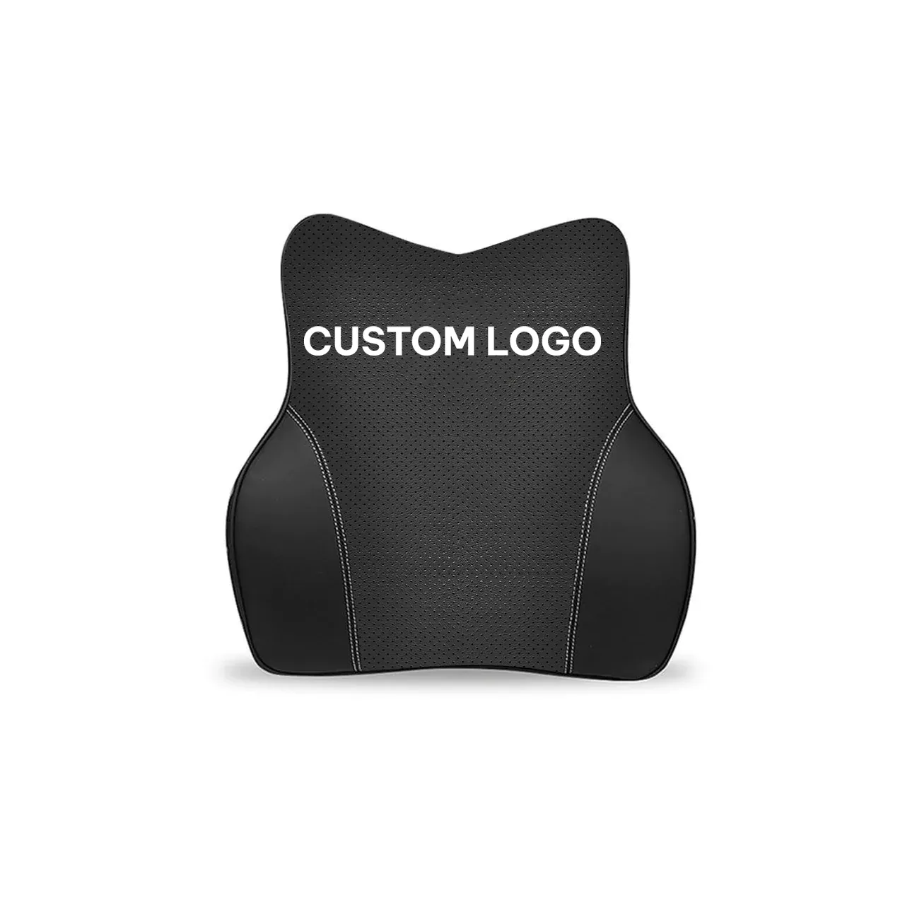 Custom Logo Car Headrest Neck Pillow and Lumbar Support Back Cushion Kit, Fit with Cars Memory Foam Erognomic Design Universal Fit Muscle Pain and Tension Relief for Car Seat