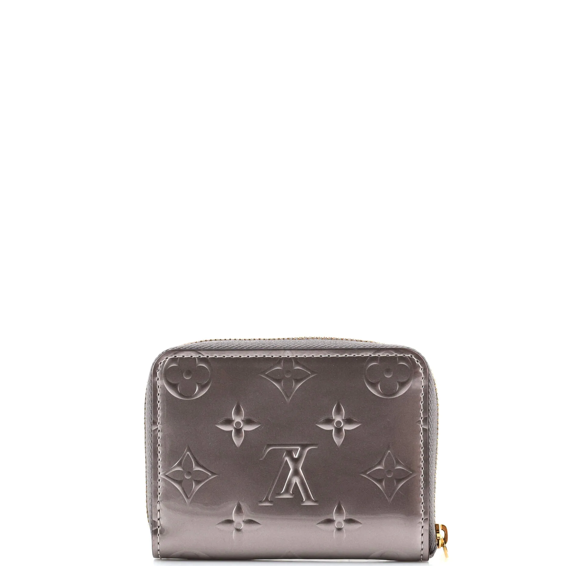 Designer Zippy Coin Purse Metallic Monogram Vernis