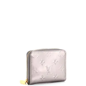 Designer Zippy Coin Purse Metallic Monogram Vernis