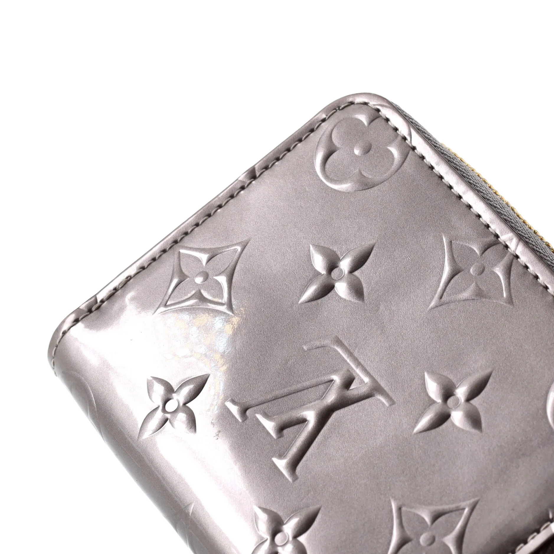 Designer Zippy Coin Purse Metallic Monogram Vernis
