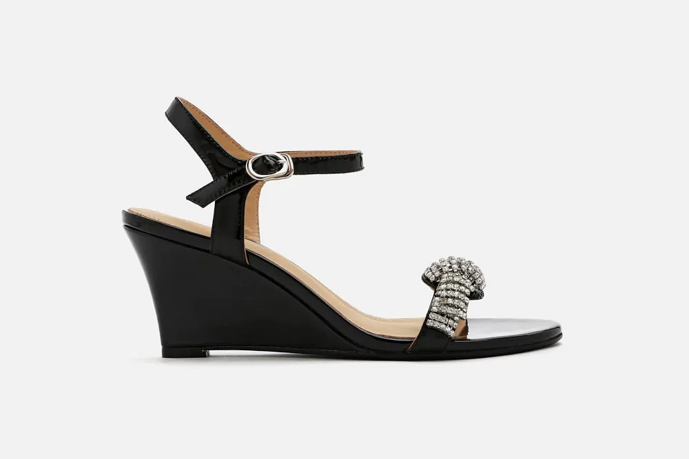 Diamante Embellished Wedge