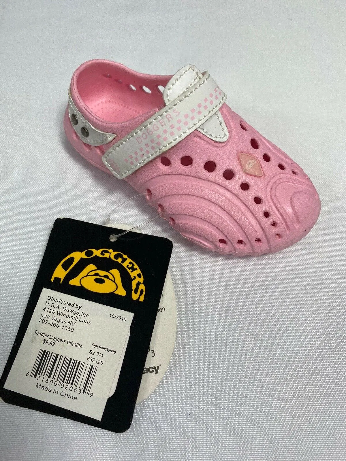 Doggers 3/4 Toddler Baby Girl Pink Ultralite Slip Kid RIGHT Shoe LOST 1 Missing