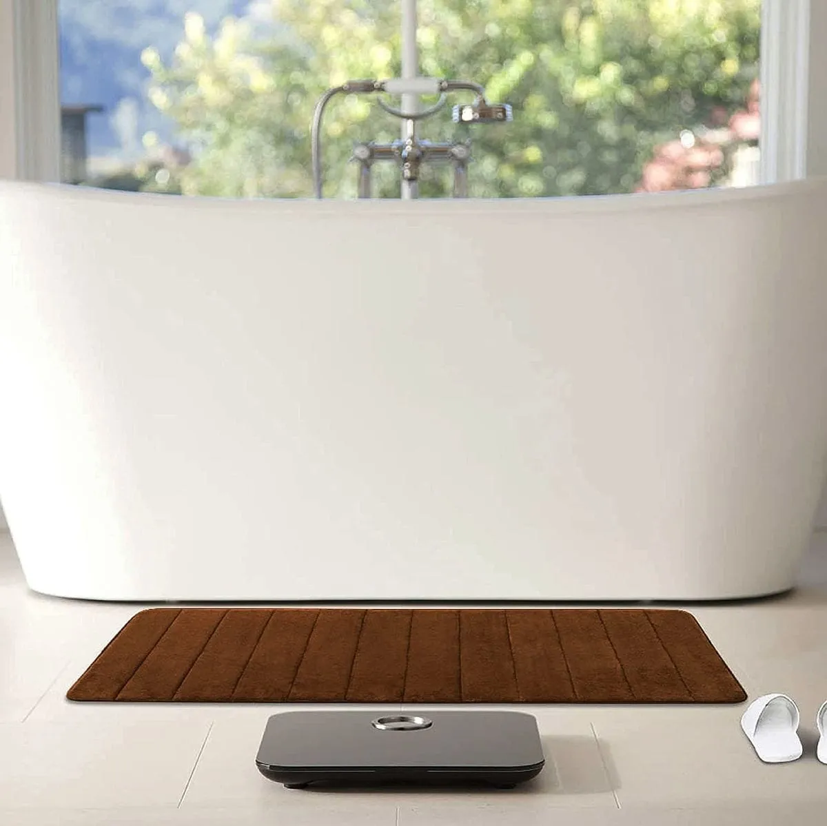 Drimat Memory Foam Bath Mat Chocolate Brown