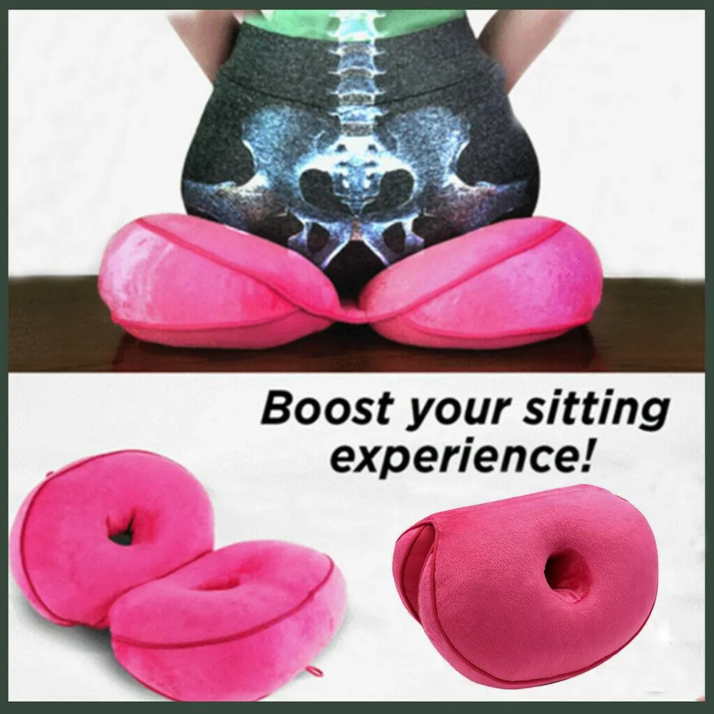 Dual Memory Foam Seat Cushion Beauty Back Seat Hip Push Up Cushion