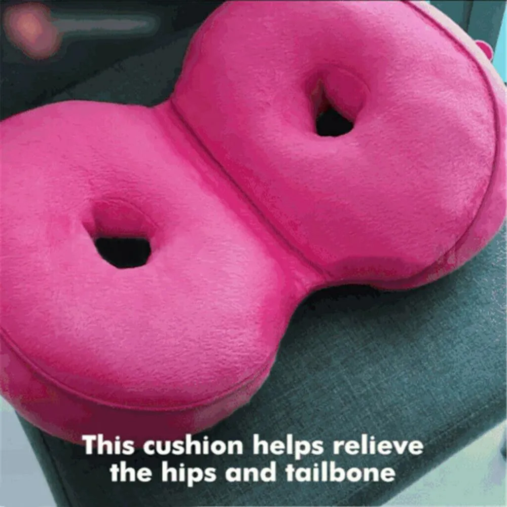 Dual Memory Foam Seat Cushion Beauty Back Seat Hip Push Up Cushion