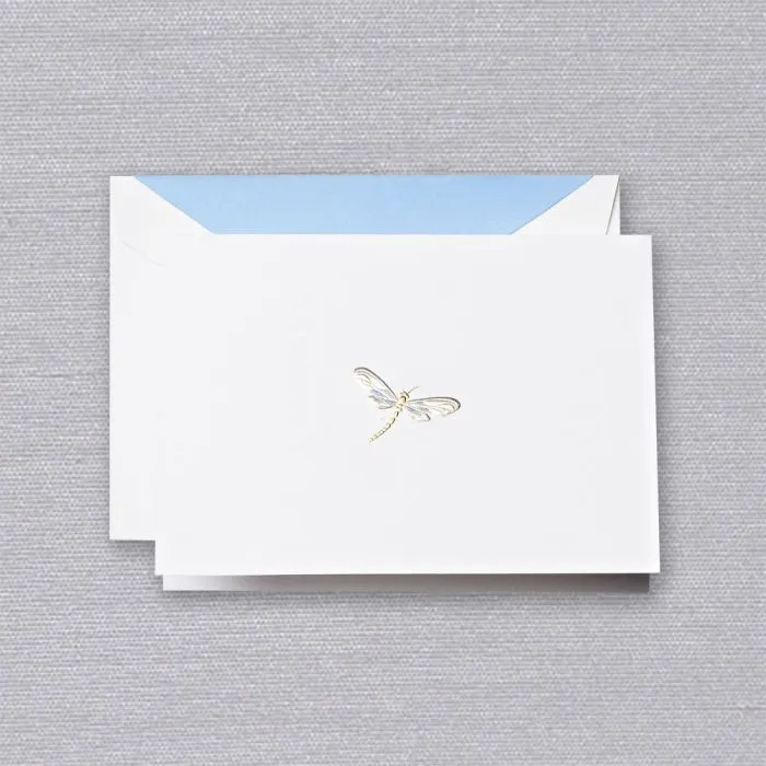 Engraved Dragonfly Note by Crane