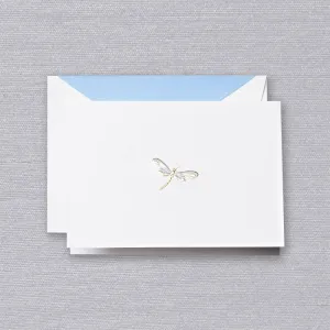 Engraved Dragonfly Note by Crane