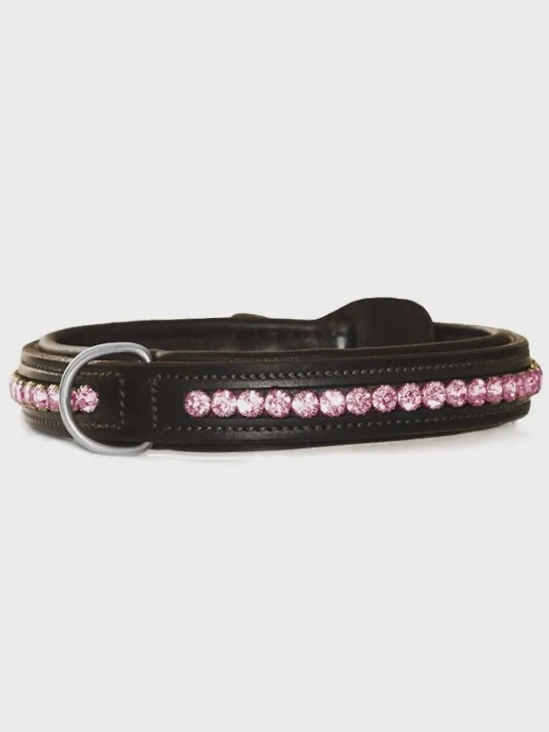 Equestrian Stockholm Dog Collar All in Pink