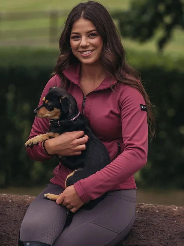 Equestrian Stockholm Dog Collar All in Pink