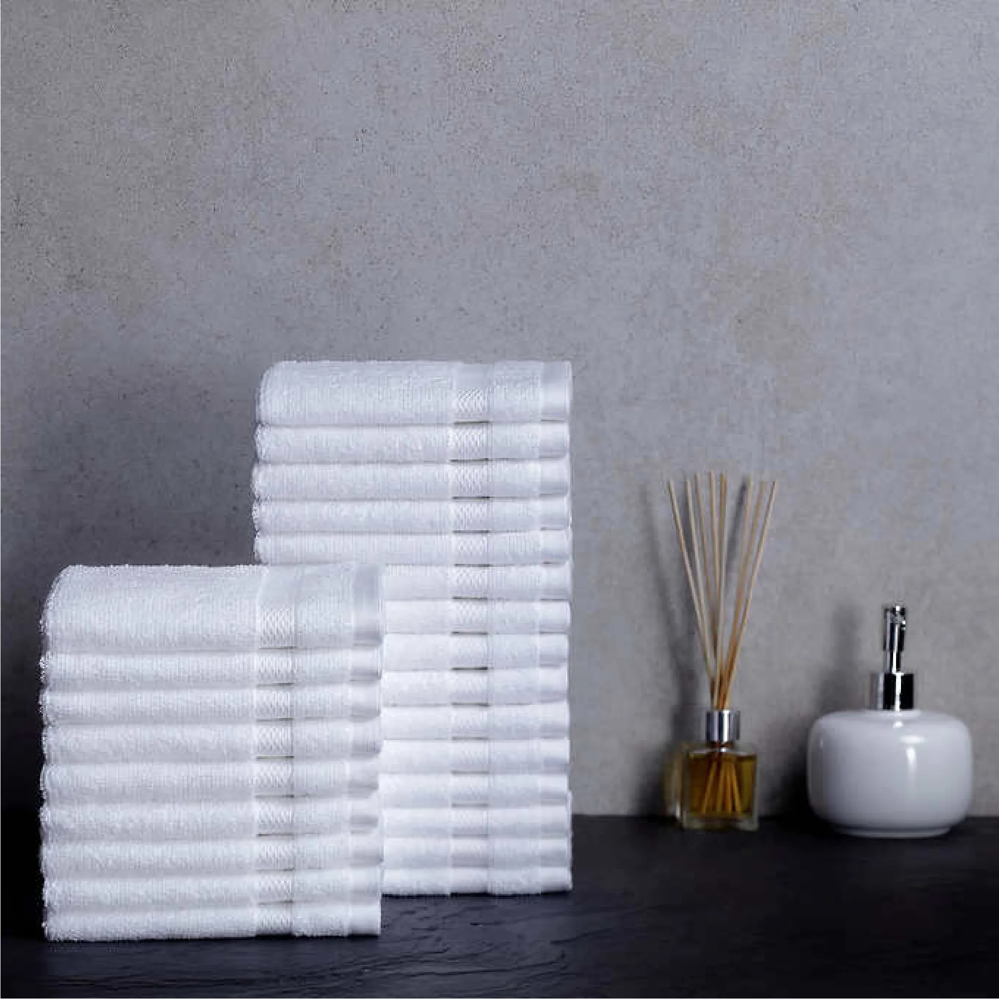 Face Cloths - 100% Cotton - White - Premium