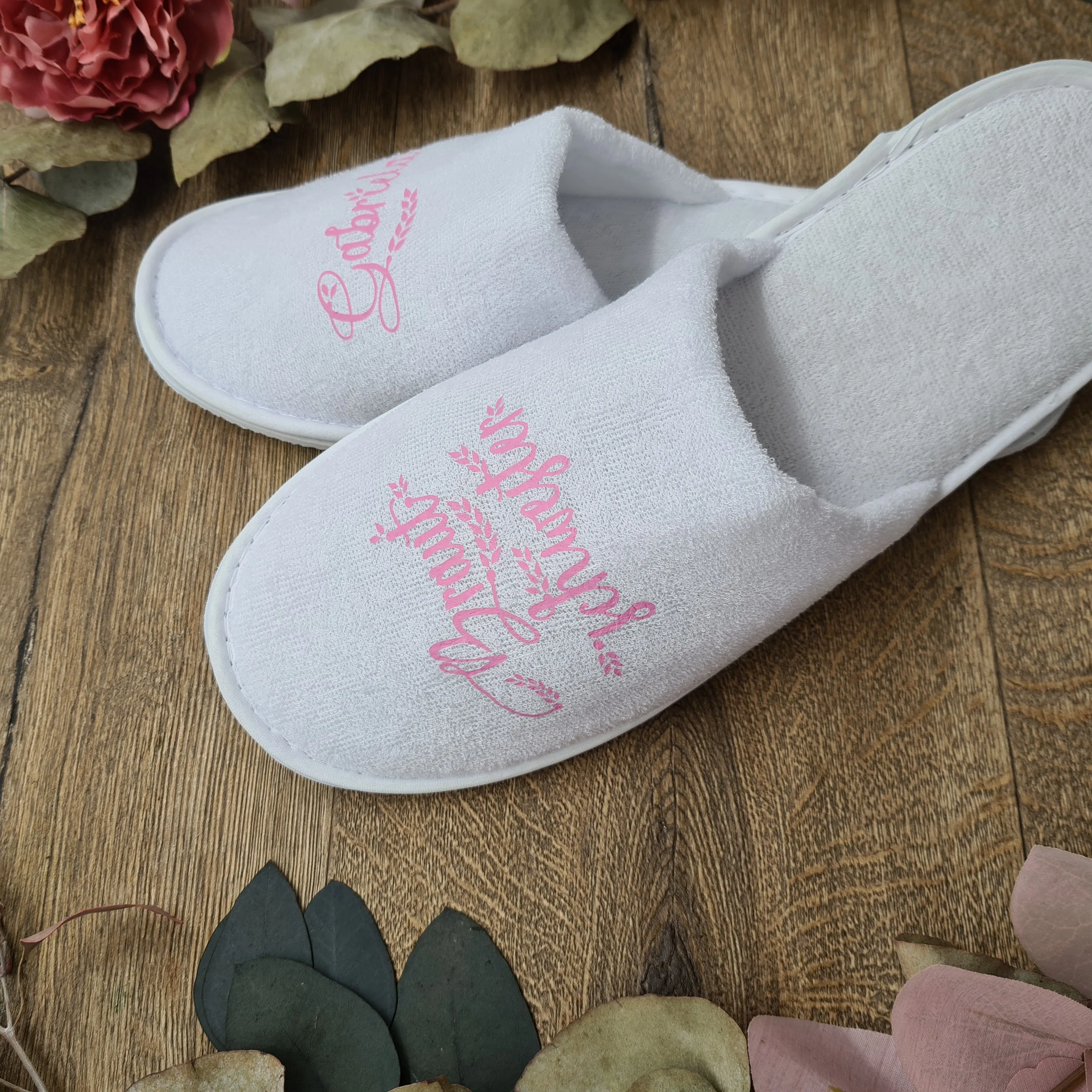 Fluffy Slippers for Wedding Day Photos, Maid of Honour Gift