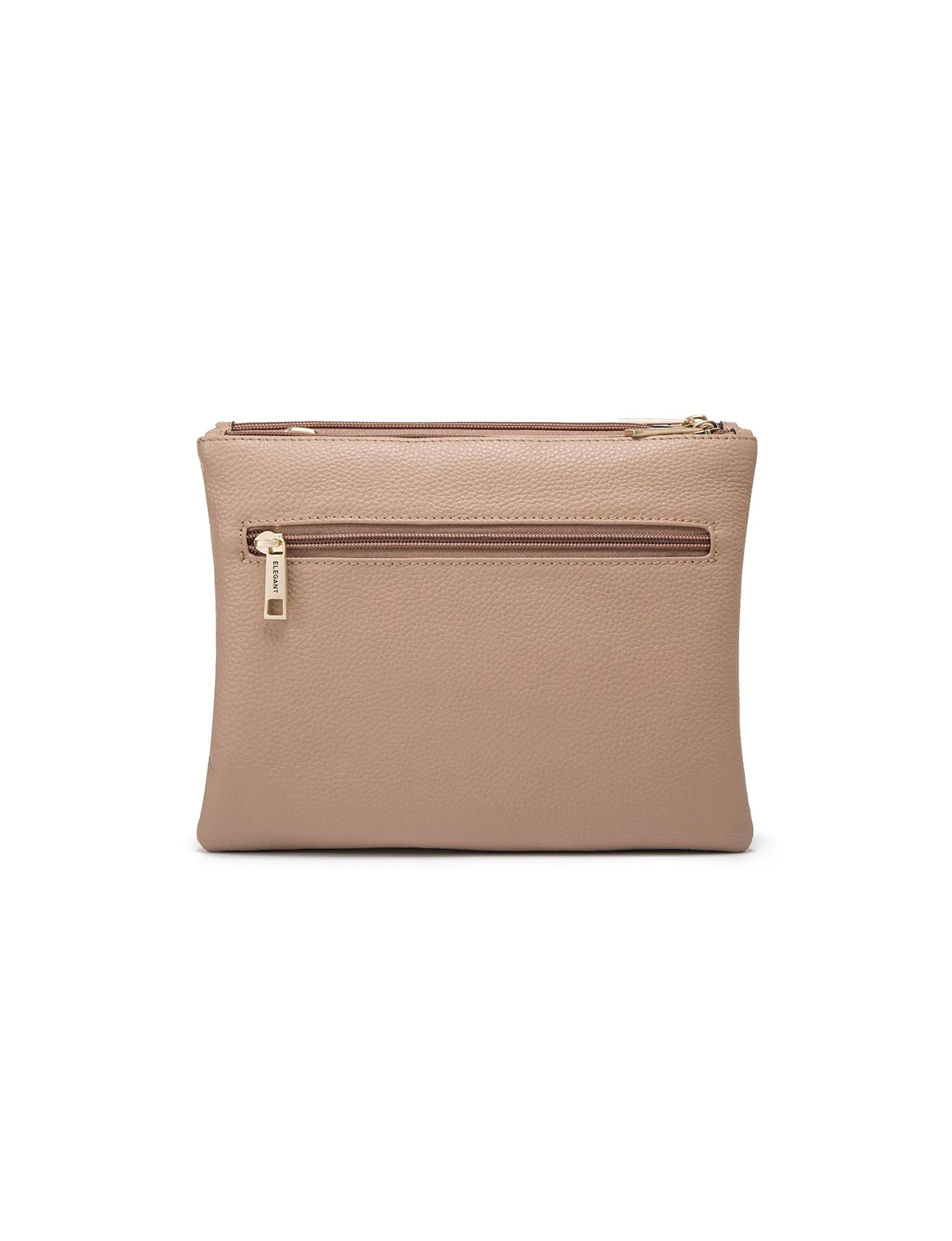 FLYNN LEATHER CROSS BODY BAG- E1-0832-MACCHIATO - SALE