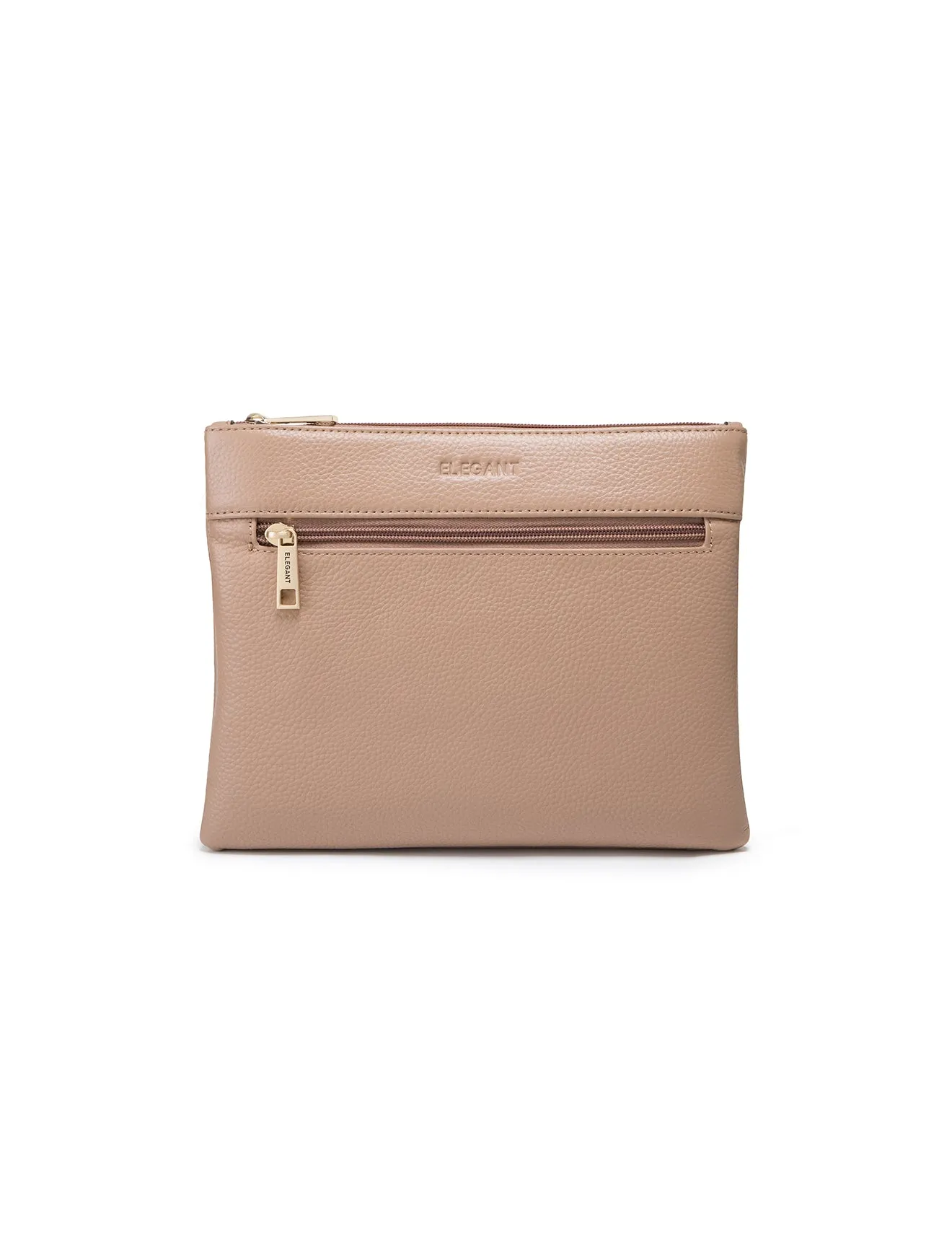 FLYNN LEATHER CROSS BODY BAG- E1-0832-MACCHIATO - SALE