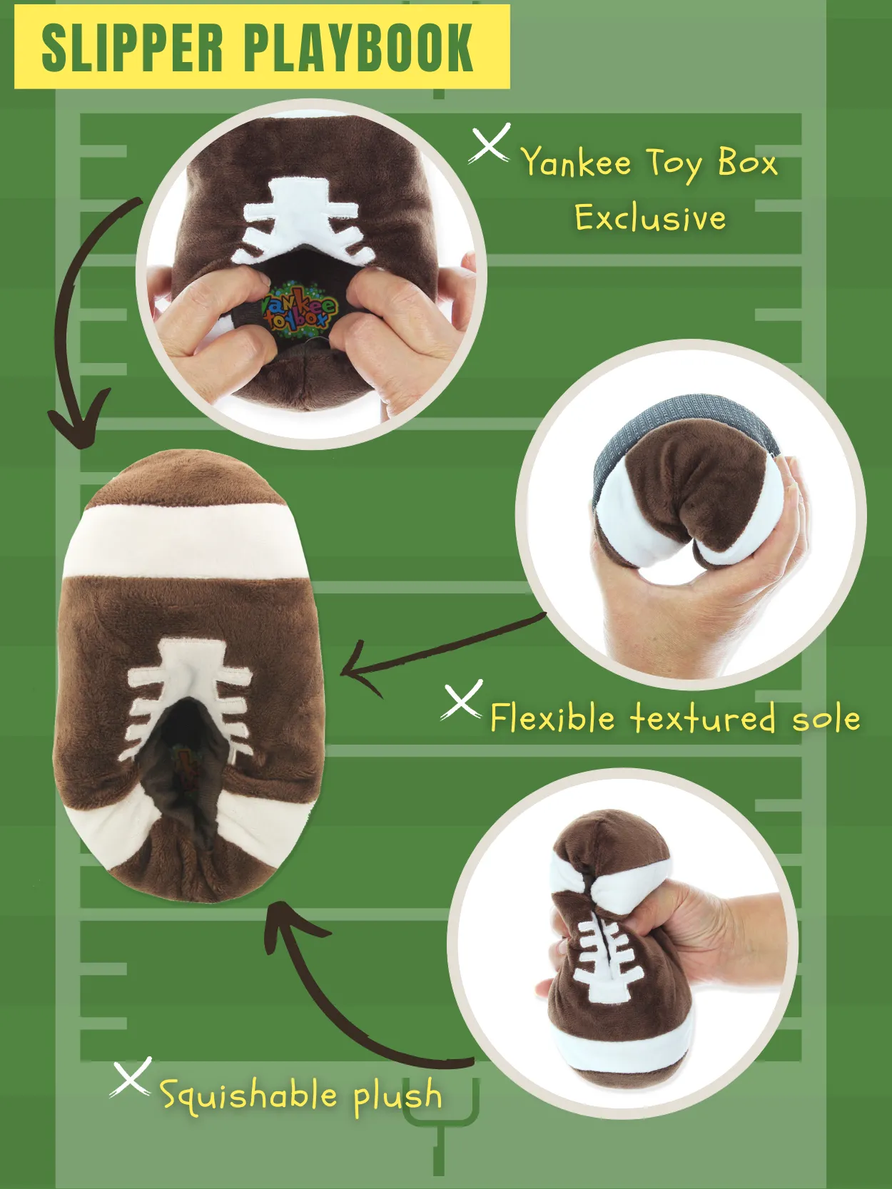 Football Plush Slippers