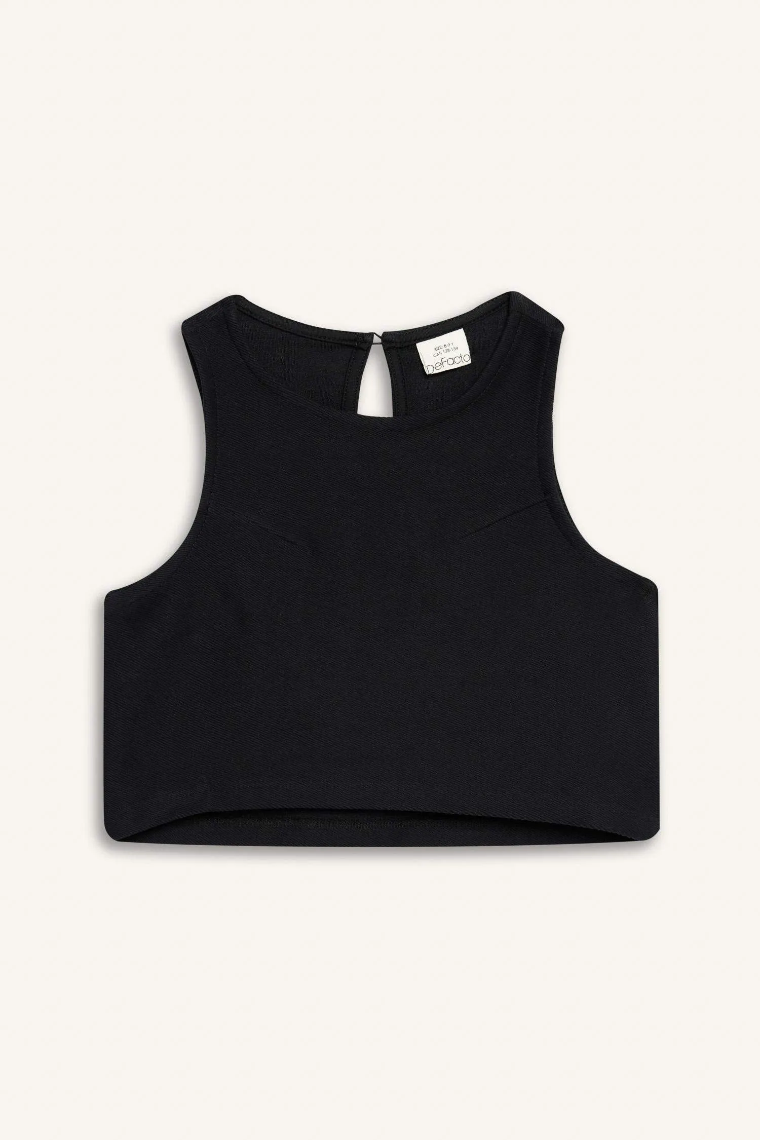 Girl Basic Crew Neck Sleeveless T-Shirt Trousers 2 Piece Set