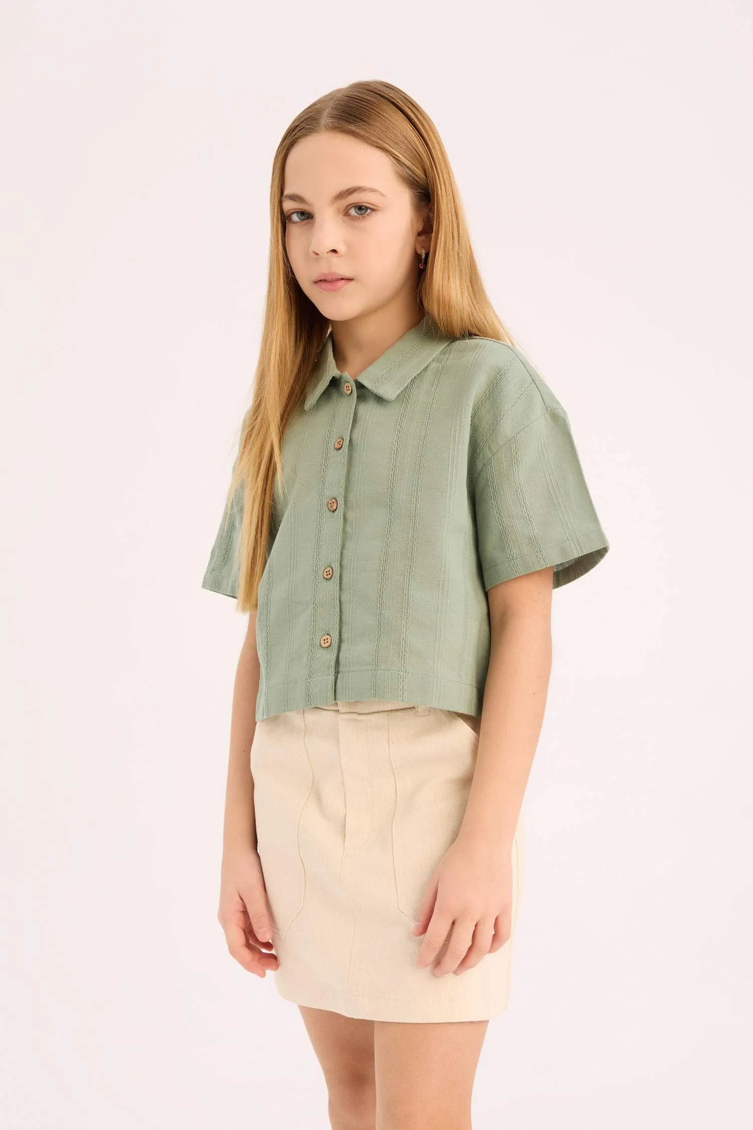 Girl Gabardine Skirt