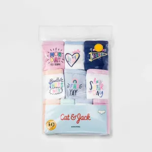 Girls' 10pk Days of the Week Cotton Hipster - Cat & Jack™