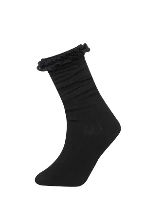Girls 23 April Children's Day 2 Cotton Knee Six Socks
