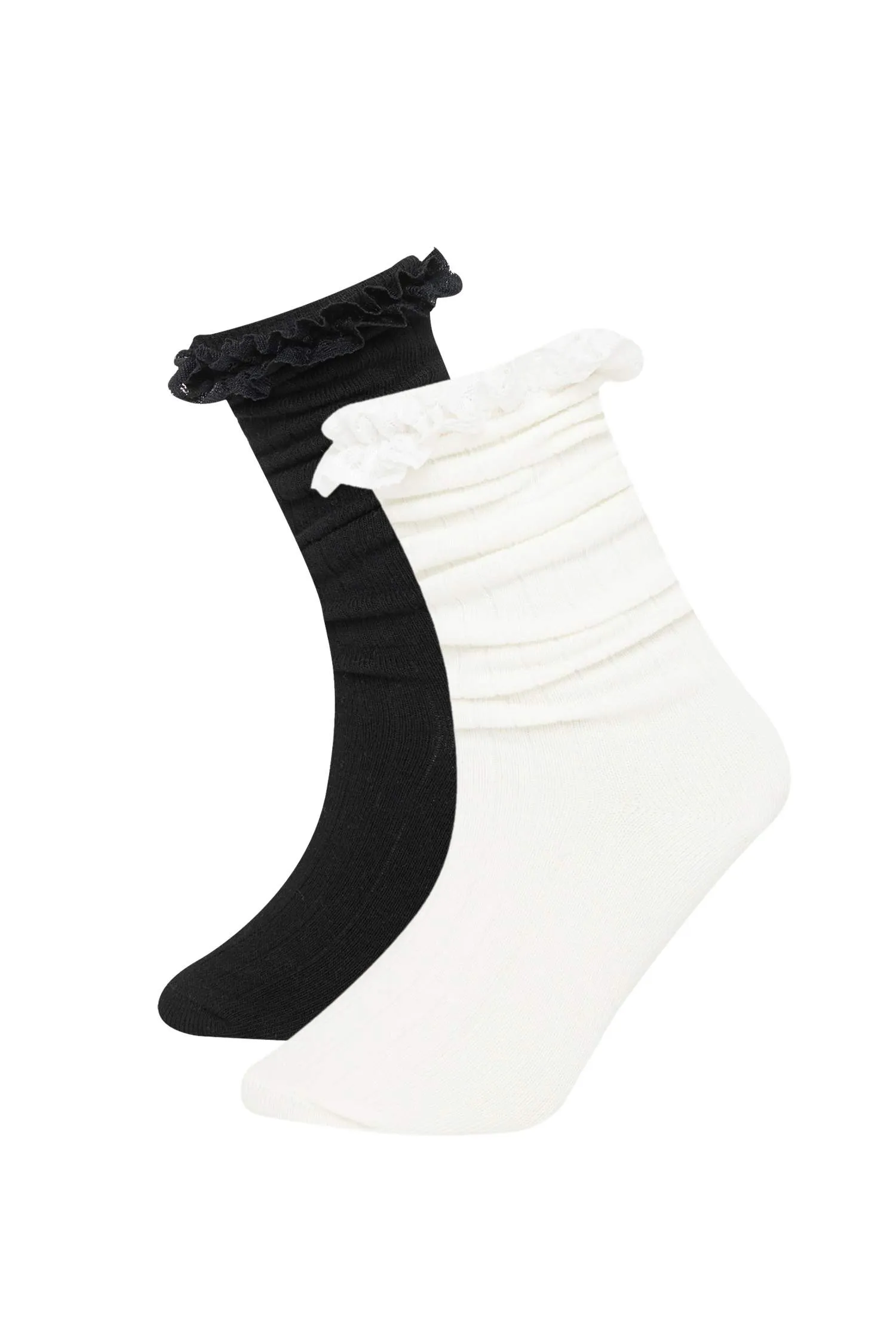 Girls 23 April Children's Day 2 Cotton Knee Six Socks