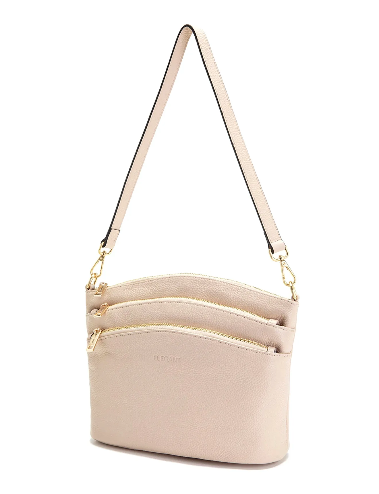 GRACE LEATHER XBODY BAG- E1-0818-IVORY-SALE