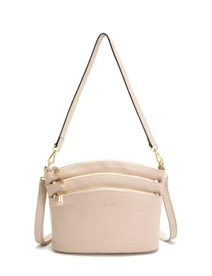 GRACE LEATHER XBODY BAG- E1-0818-IVORY-SALE