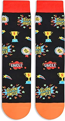 Great Best Uncle Gifts from Niece Nephew, Uncle Birthday Gifts, Fathers Day Gift for Uncle, Men Fluffy Socks, Cool Uncle Awesome Uncle Gifts, Novelty Silly Socks for Men