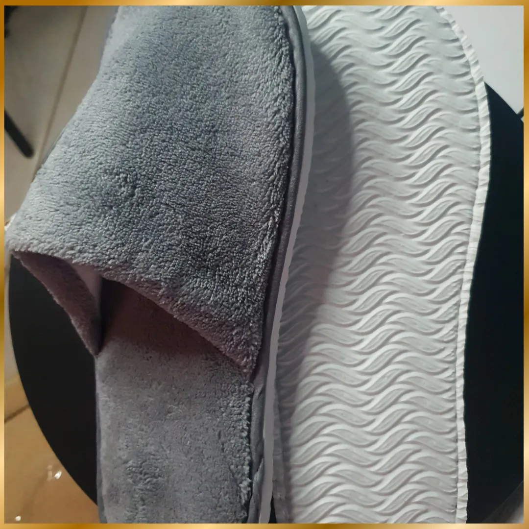 Grey Fleece Slippers (Unisex)