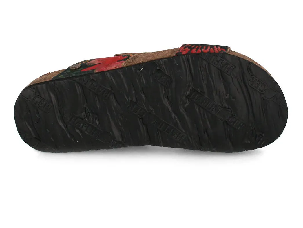 HAFLINGER Women Sandals 'Bio Andrea', blackmulti tropic