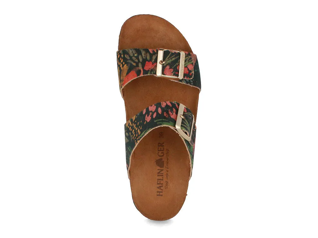 HAFLINGER Women Sandals 'Bio Andrea', blackmulti tropic