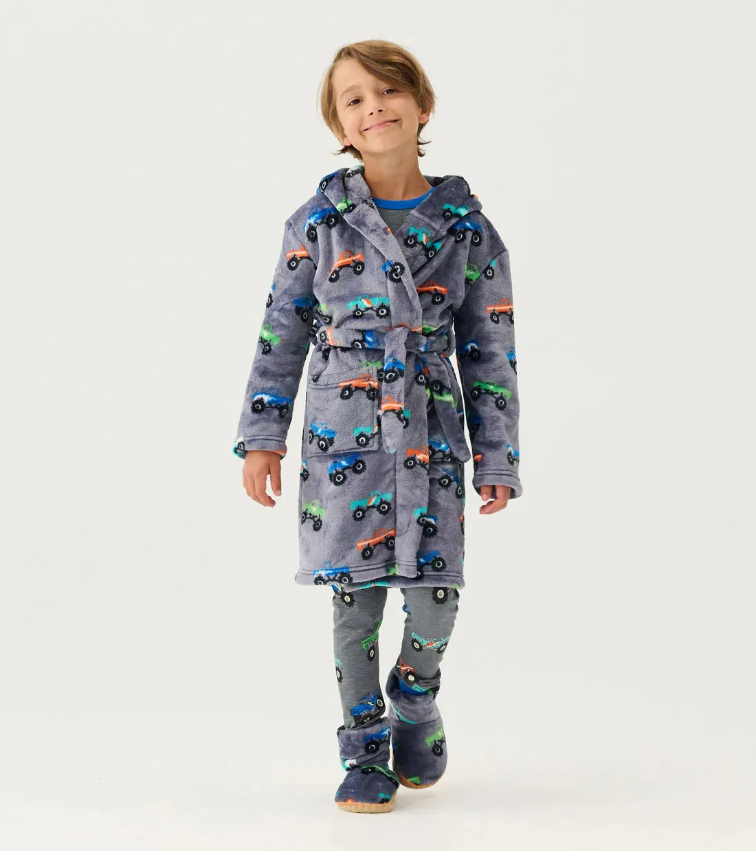 Hatley Boys Monster Trucks Fleece Robe