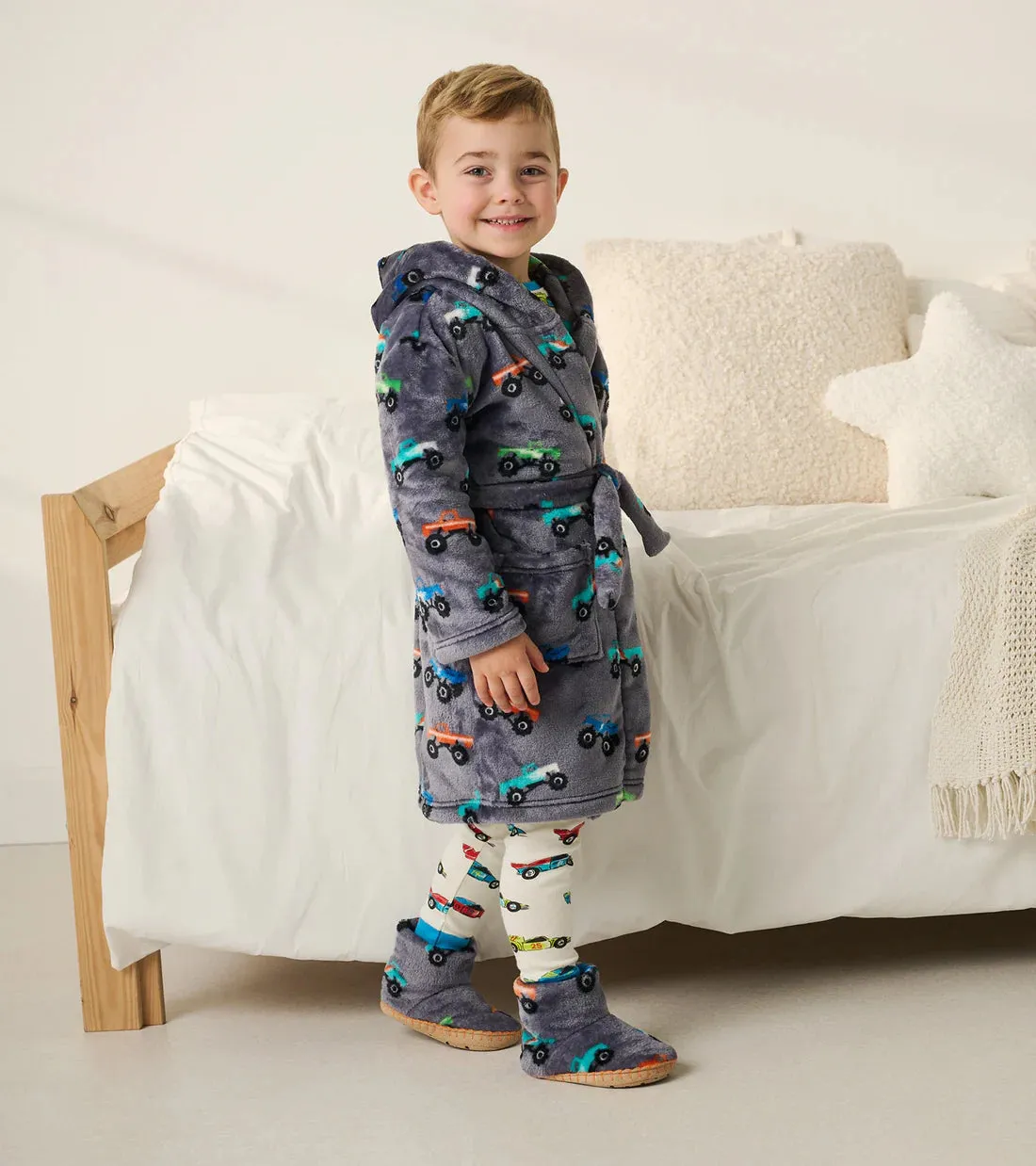 Hatley Boys Monster Trucks Fleece Robe