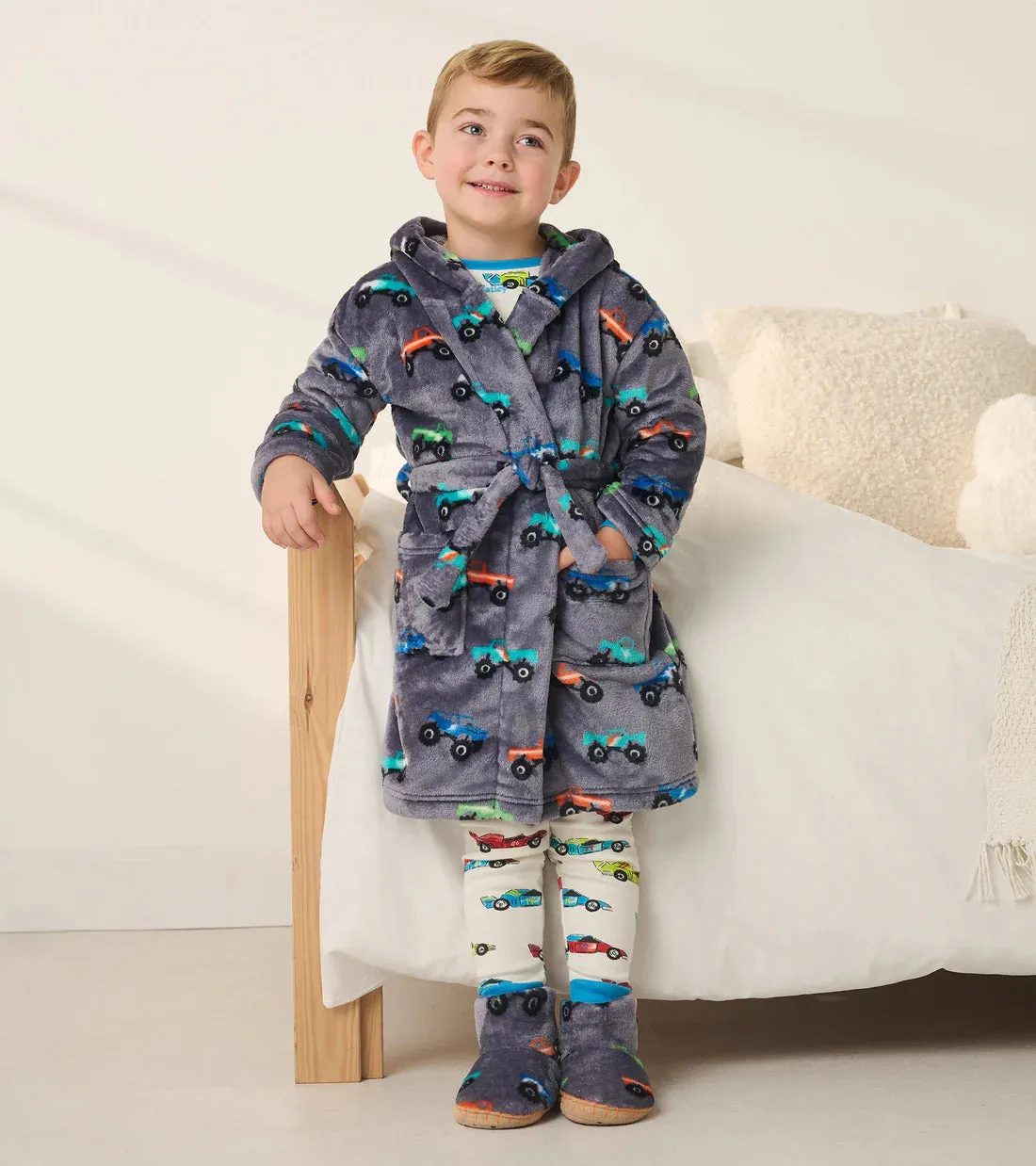 Hatley Boys Monster Trucks Fleece Robe